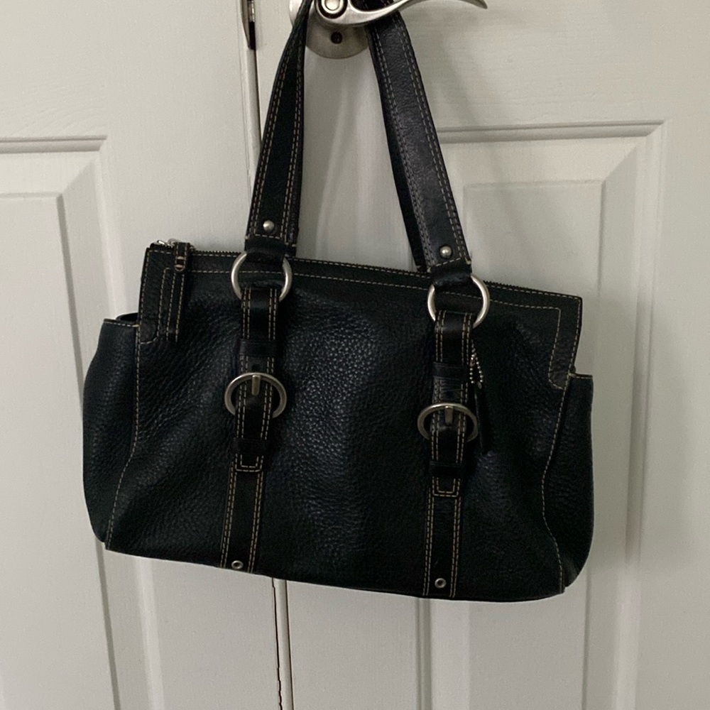 Coach Chelsea Black Pebbled Leather Satchel C0773-F10887